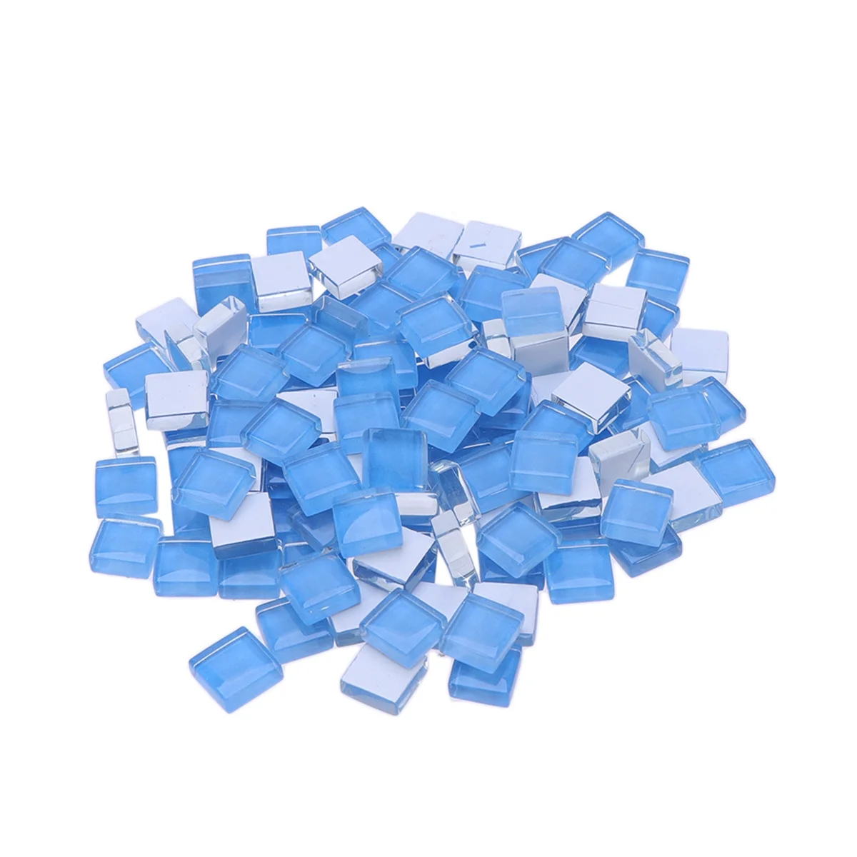 

100pcs Mosaic Glass Cubes Clear Plastic Square Pieces For Diy Arts Crafts Supplies Decorative Craft Accessories Home Art