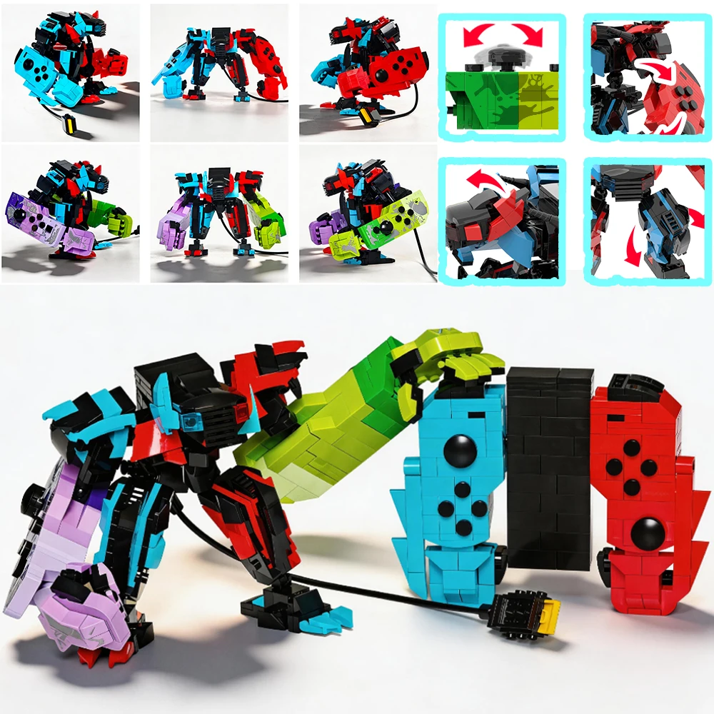 

Набор строительных блоков для самостоятельной сборки ретро-игровой консоли, модель портативной приставки, коллекционный подарок для геймеров, для взрослых и детей