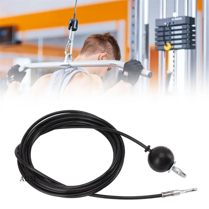 

New-Rubber Coated Wire Rope Fitness Equipment Accessories Wire Rope Pulley Home DIY High Position Pull-Down Bird Pulley