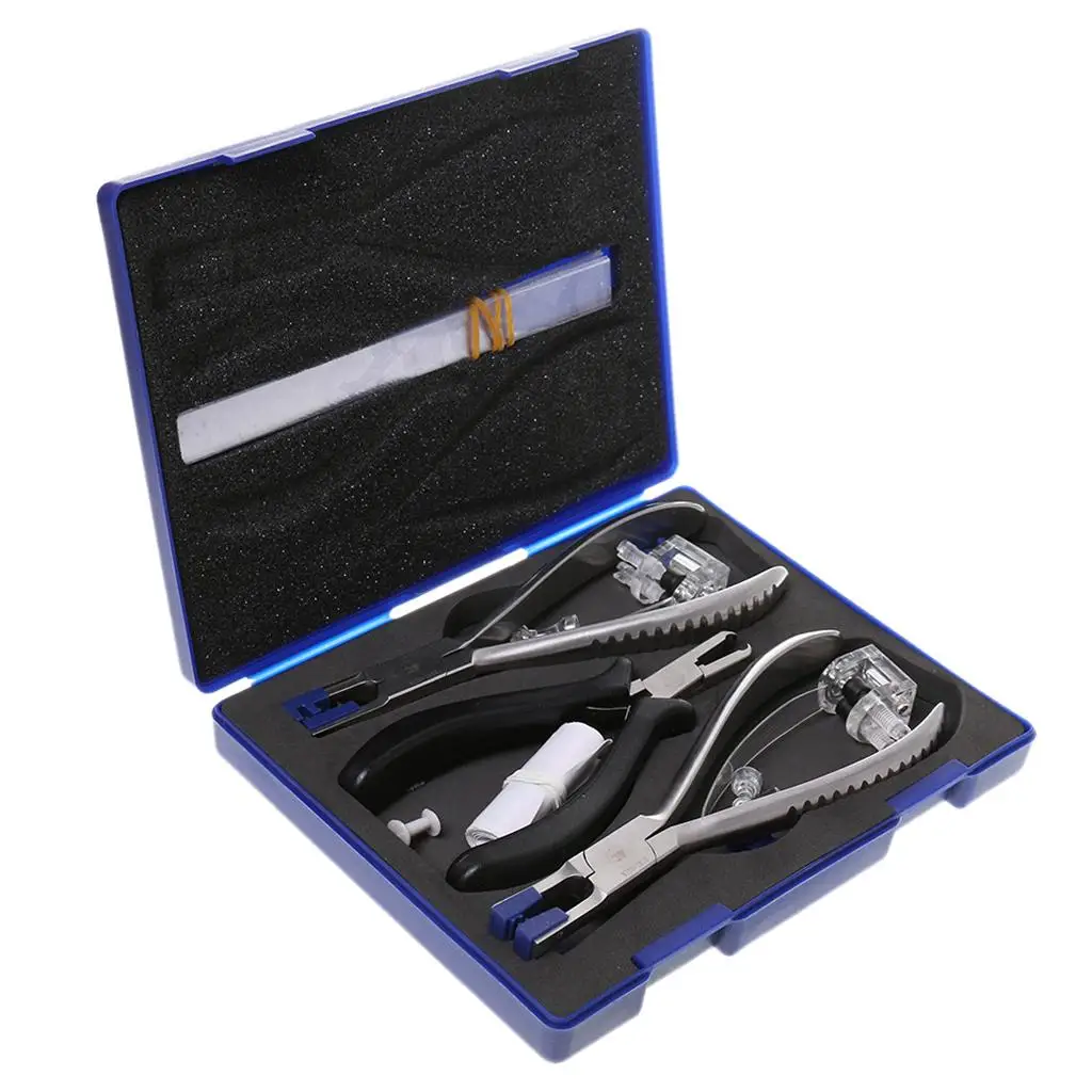 Rimless Glasses Pliers Blue Handle Frame Repair Multifunction Tool Set for Glasses Frame Maintenance