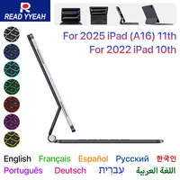 2025 teclado mágico para IPad 11th 10th Generation funda iPad a16 funda 11 ""A3354 A3355 A3356 A2696 funda de libro magnético inteligente Folio