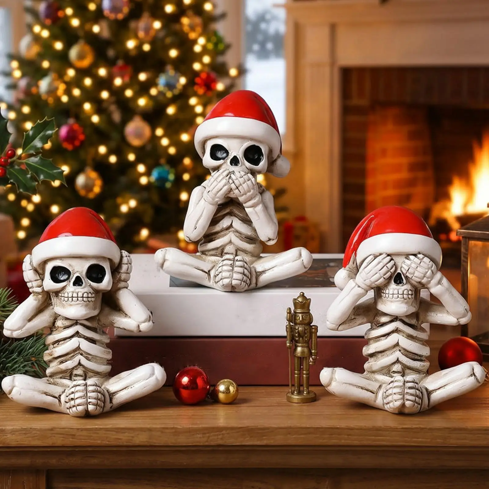 Christmas Skeleton Set Christmas Decorative Skeletons and Skeleton Halloween Dark Gifts Funny Skeletons Christmas Party Favors