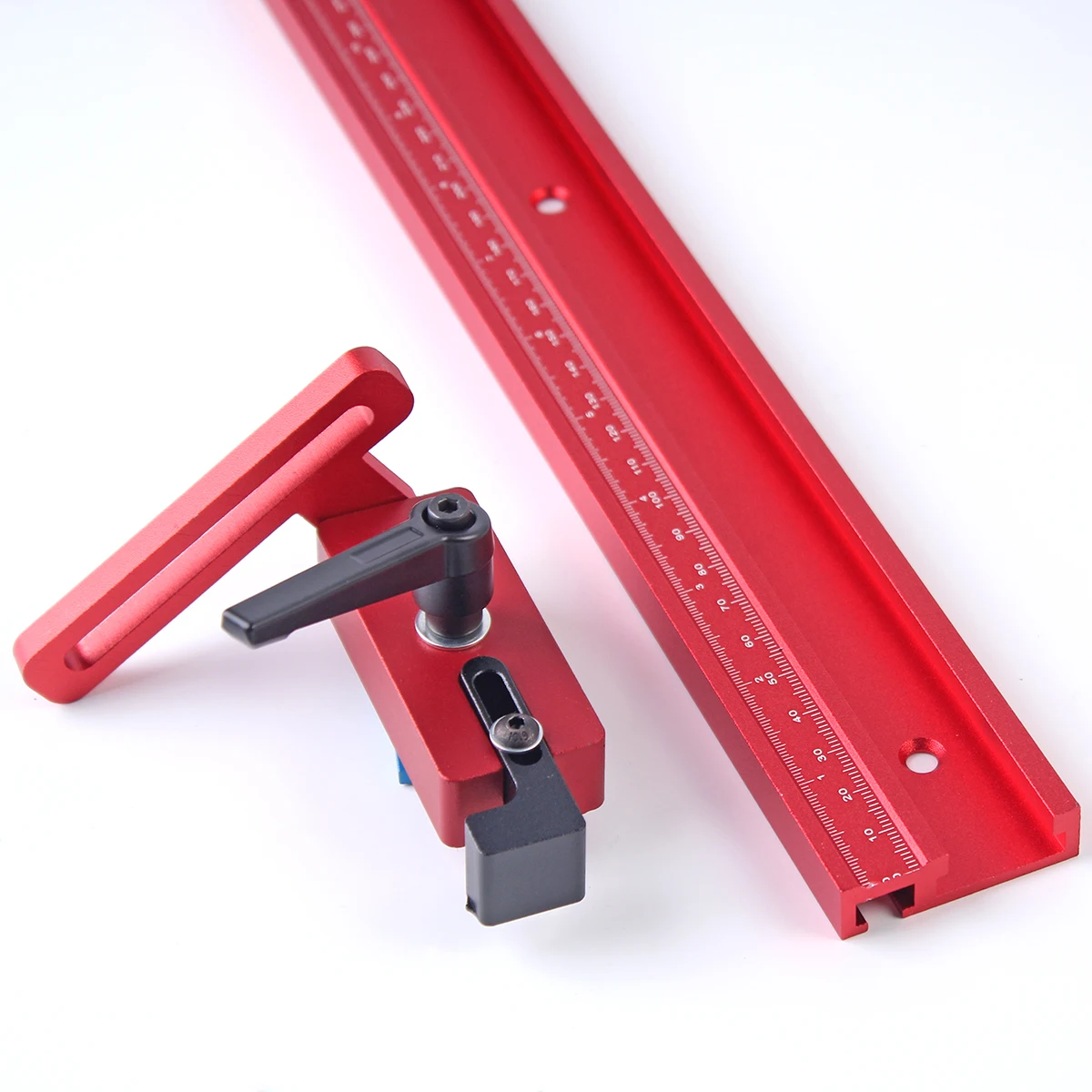45Type T Track+Limiter Aluminum Woodworking T-slot Miter Track Jig Miter Track Stop for Router Table Bandsaws DIY Tools 400MM