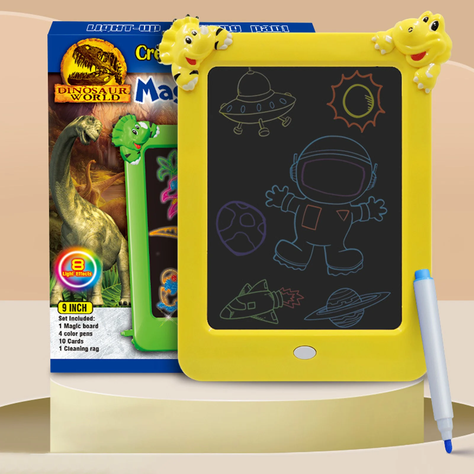 Magnetic Drawing Board LCD เขียนแท็บเล็ตสำหรับเด็ก LCD ที่มีสีสันเด็กวัยหัดเดิน Scribbler Board Erasable เรืองแสงการเขียนแท็บเล็ต