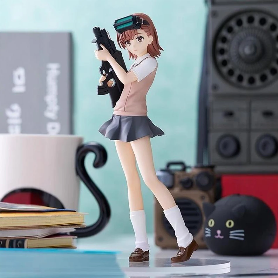 17cm Anime A Certain Magical Index Misaka Mikoto Railgun Mädchen Anime Figur PVC Action-figuren Modell Anime Cartoon Modell Puppe spielzeug