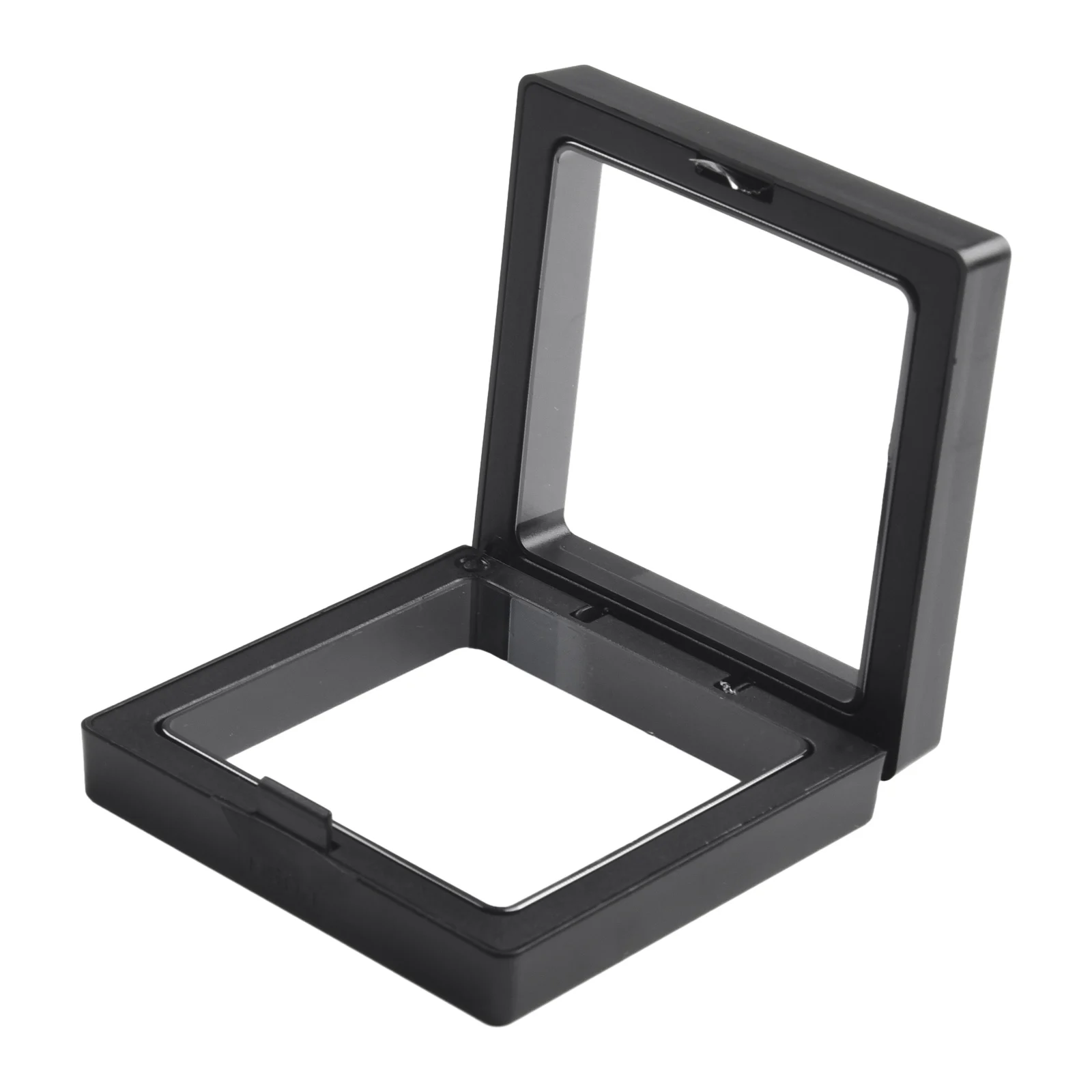 3D Floating Frame Display Box Ring Coin Transparent Film 5/10PCS Display Case Holder Stand Box Multipurpose Storage Box Black
