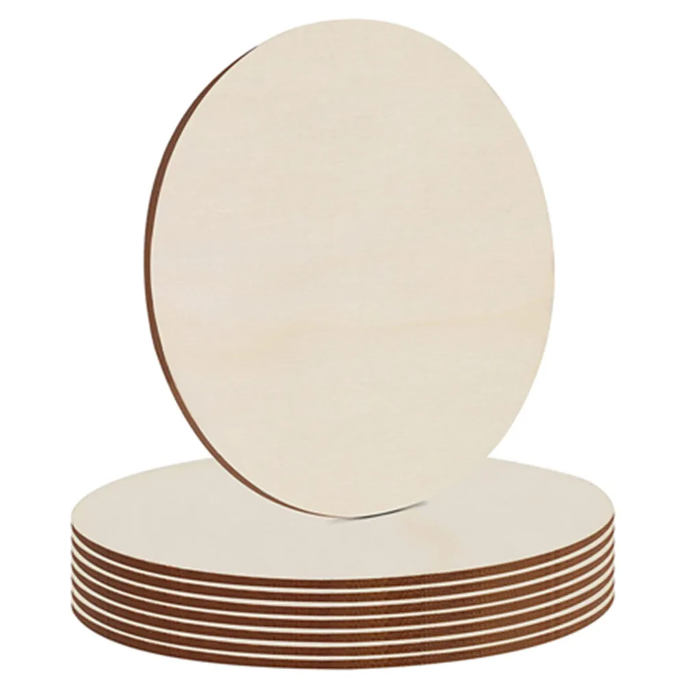 

5pcs 30cm/11.8'' Plain Natural Blank Wood Discs Slices Cutouts for Crafts Sign Plaque Home Decor Wooden Unfinished Round Circles