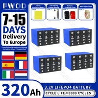 PWOD 16PCS 3.2V 320AH Lifepo4 Battery 8000 Cycle Rechargeable Batteries DIY 12V 24V 48V RV EV Boat Golf Cart Yacht Van Cell Pack