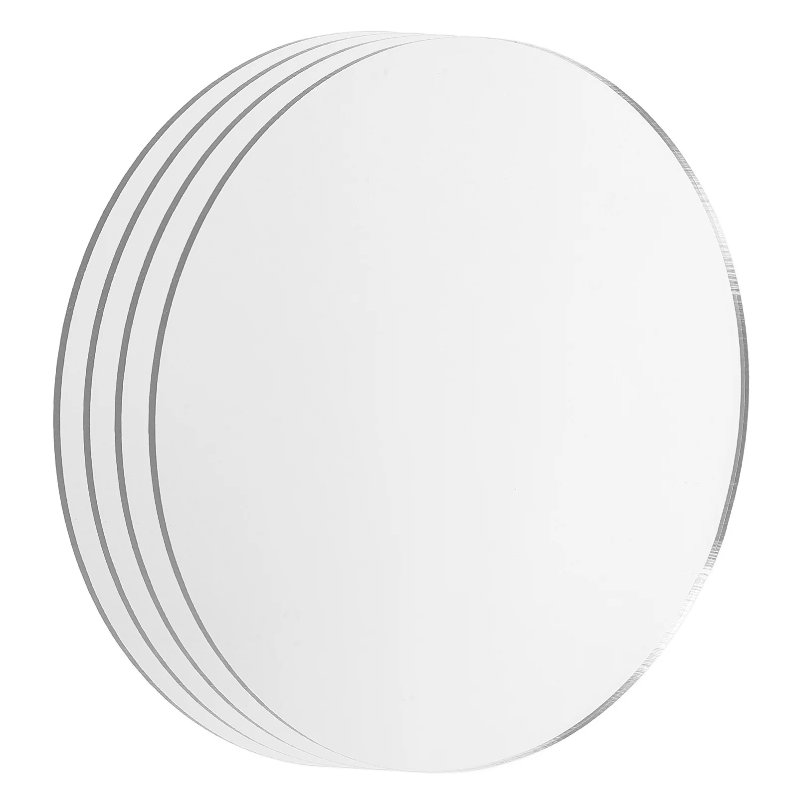Lentilles de remplacement pour miroir de maquillage, feuilles rondes en acrylique transparent pour bricolage, artisanat de voyage, petits projets de miroirs, 4 pièces
