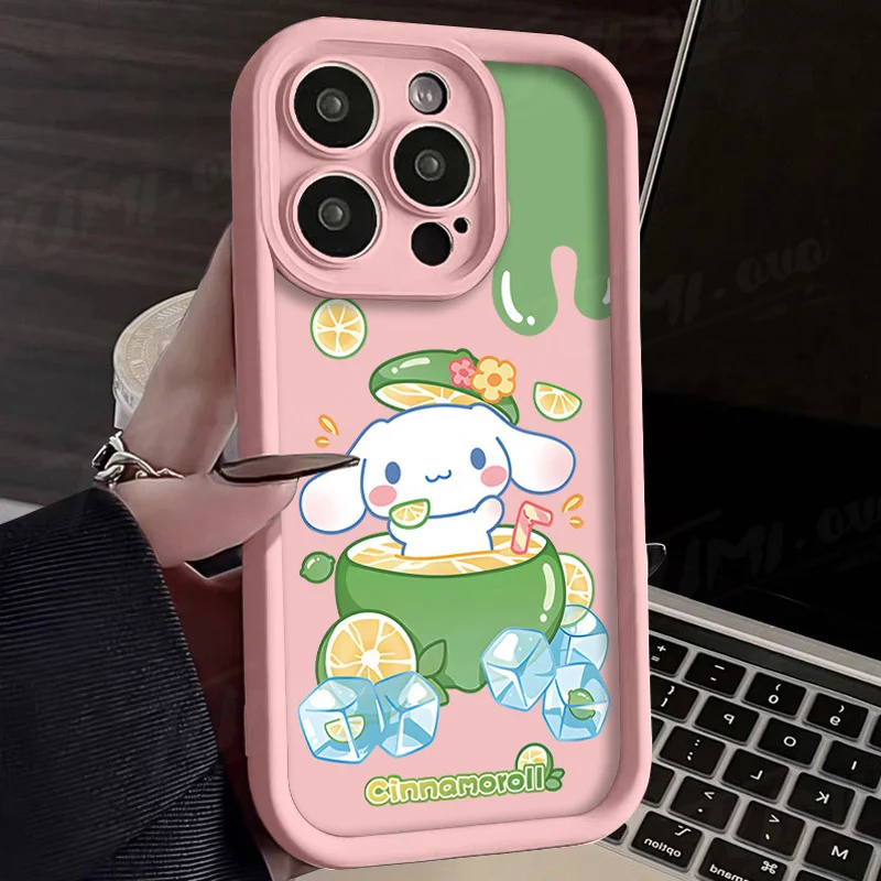 Cinnamoroll Melody Fruit Soft Silicone Case for Samsung Galaxy A55 A35 A25 A15 A05 A05S A24 A13 A23 A12 A22 A32 A52 A52S A72 A11