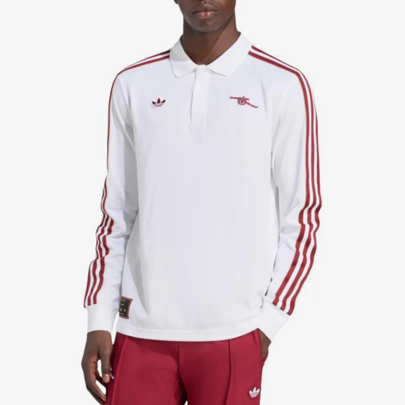 Adidas genuine sports lifestyle series new men's white and red polo shirt JM9396