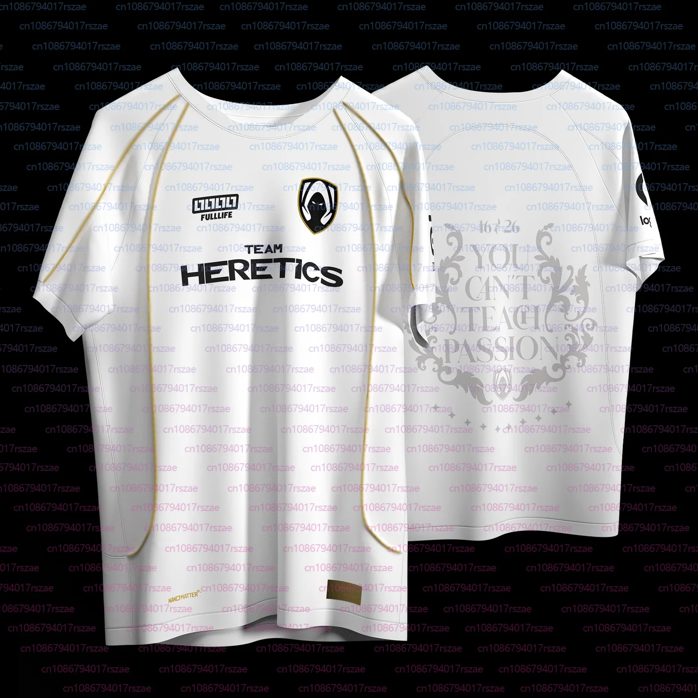 New 2026 Uniform Team Heretics Jersey Men's Fashion Esports Club Fans T-shirt LOL LEC Game Tees Streetwear White Custom ID Tops