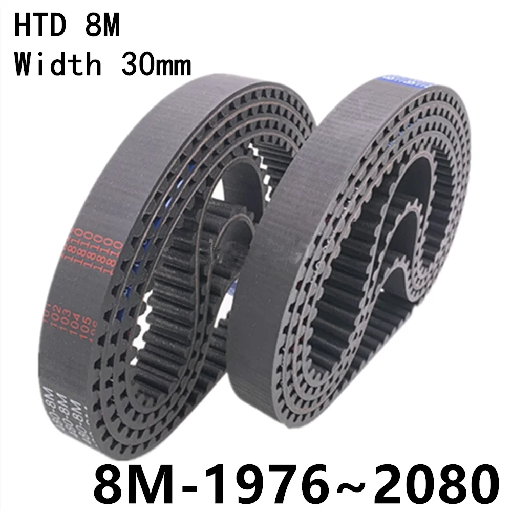 

Timing Belt Width 30mm HTD 8M-1976 1984 2000 2008 20116 2032 2040 2048 2056 Synchronous Belt Closed Loop Rubber Pulley Belts