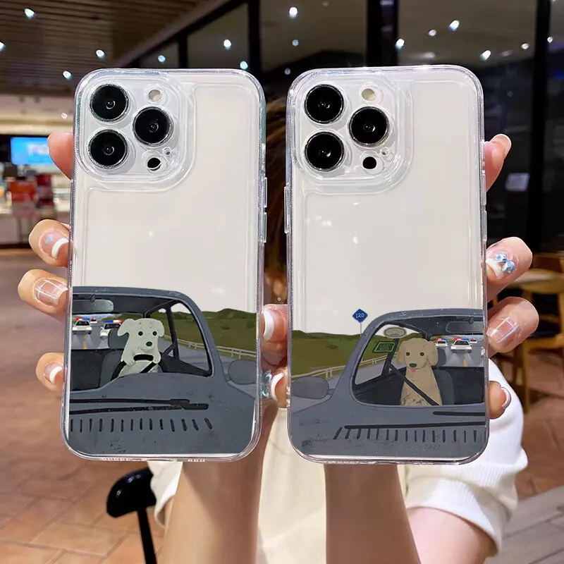 Funda creativa con forma de perro para coche VIVO Y03 Y28S Y22S Y17S Y15S Y33 Y21 2021 Y21S Y33S Y19S Y76 V23 V25 V27 Pro V30E