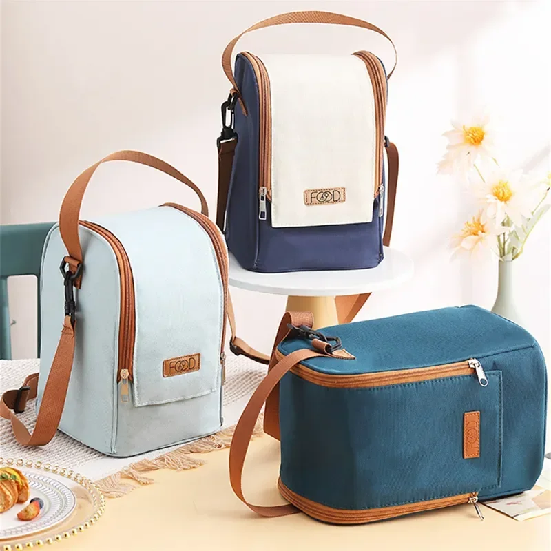 Lunch Box Bag Large Capacity Thickened Insulated lunch Bag Portable Oxford Cloth Coolor Thermal Handbag lunch bags for women