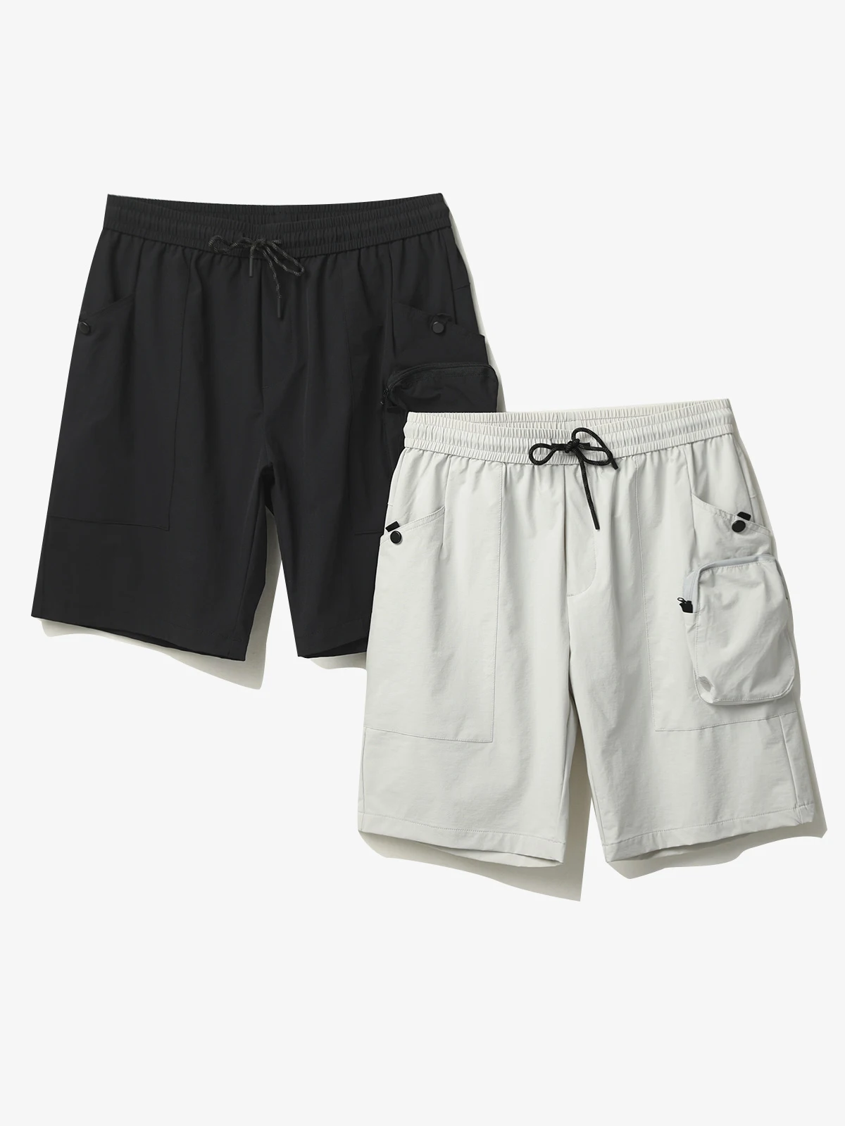 

Men's Lightweight Outdoor Casual orts with Multiple kets Faionable Ci Sle Nylon Fabric Straight Leg Five-Quarter L...