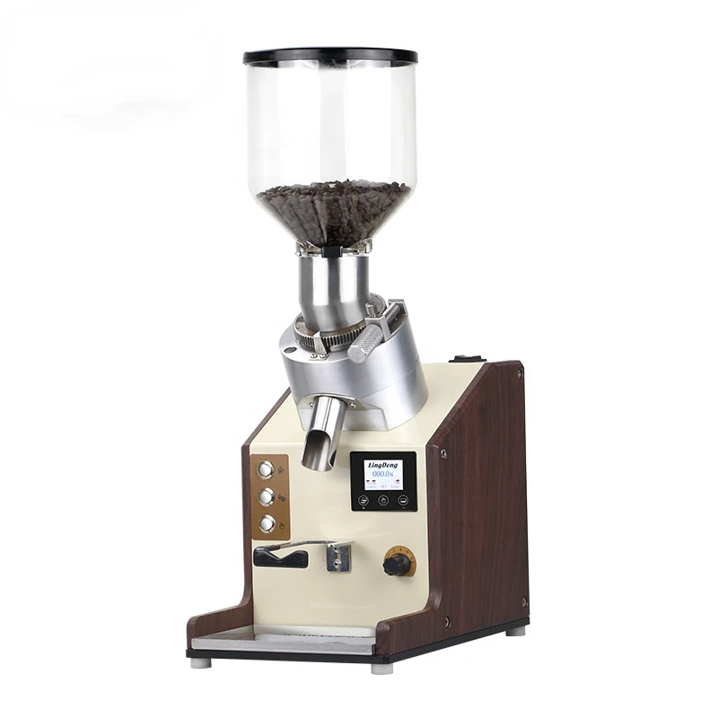 Nibu Professional Electric Coffee Bean Mill Grinding Machine Cafe Maker Flat Burr Commercial Espresso Titanium Coffee Grinder