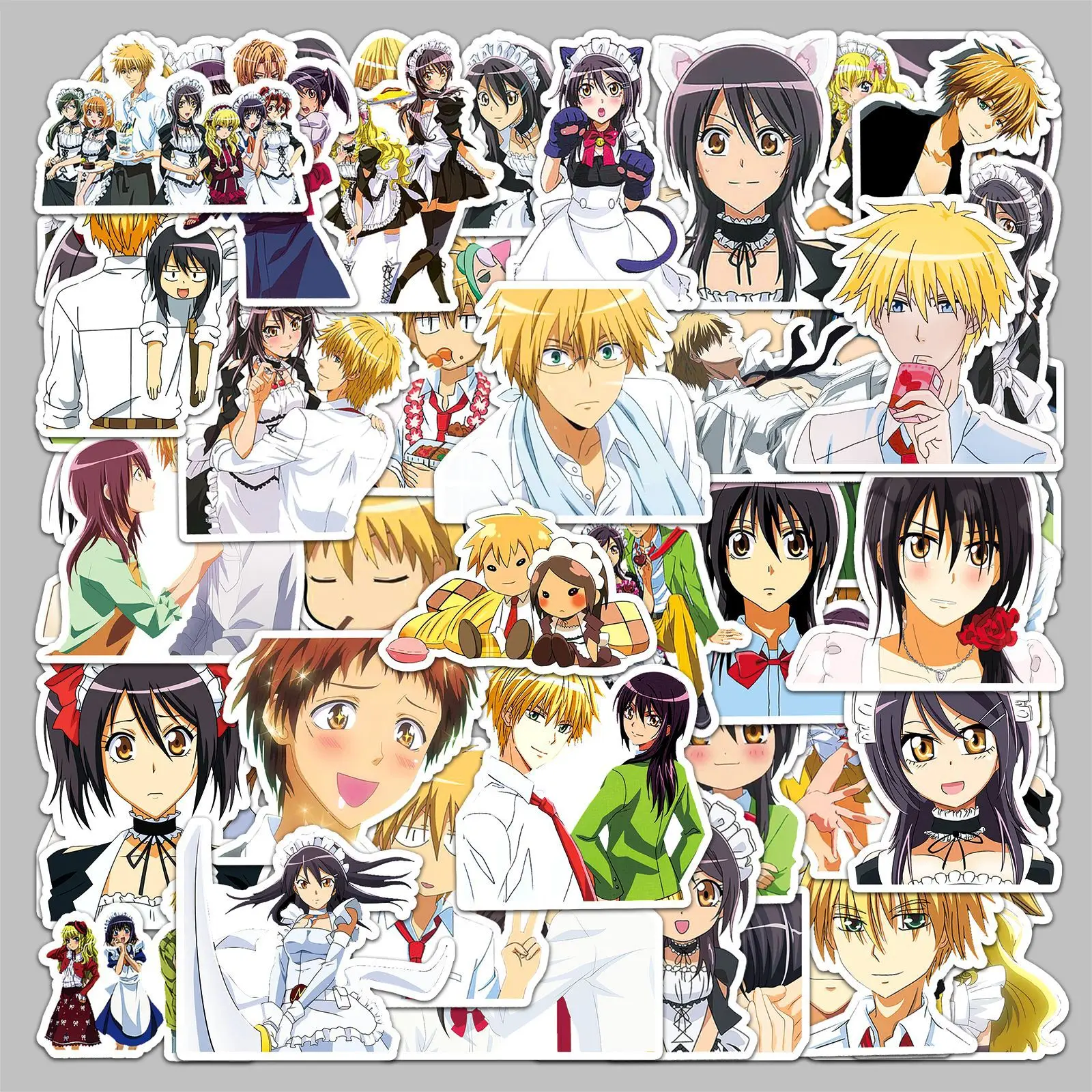 50 Pcs Maid-sama Anime Cartoon Stickers Anime Peripherals Cute DIY Graffiti Notebook Tablet Computer Water Cup Decor Toys