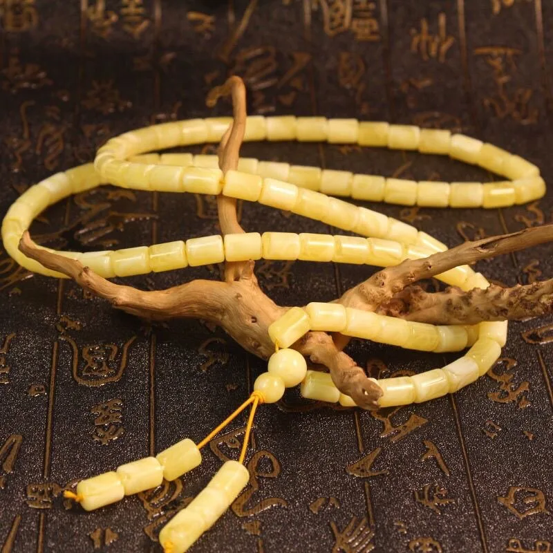 Vintage Ethnic Style Bucket Beads Beeswax Necklace, Bracelet Unisex Fashion Jewelry