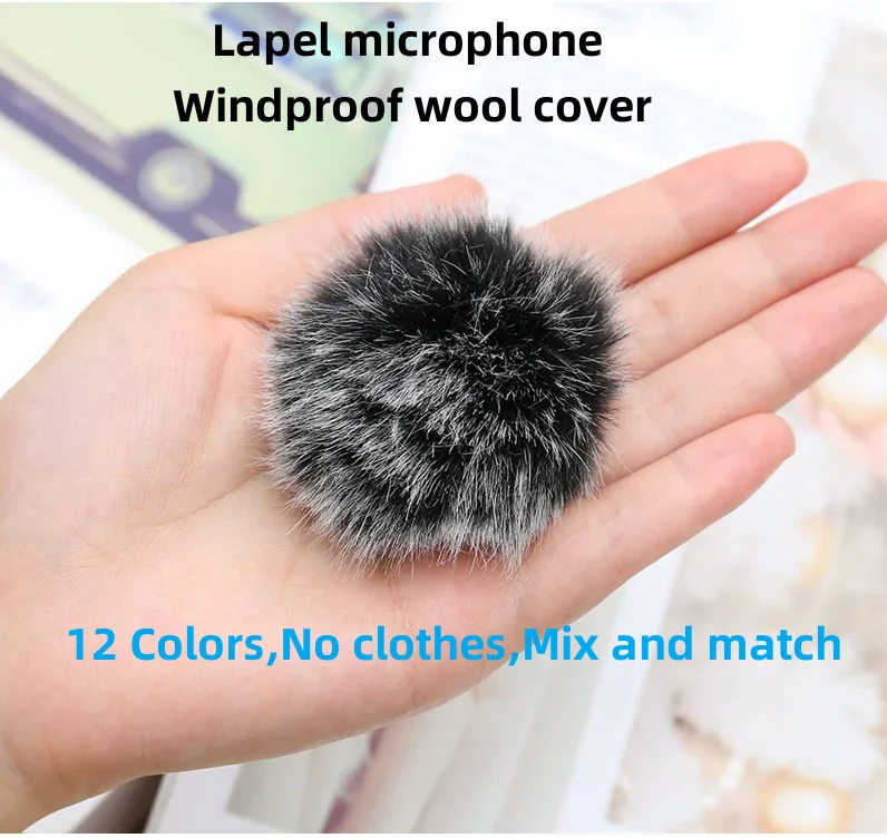 MF1 Clip-on Lavalier Microphone Mic Universal Wireless Microphones Noise Reduction Hairball Windproof Sleeve Lapel Lavalier Mic