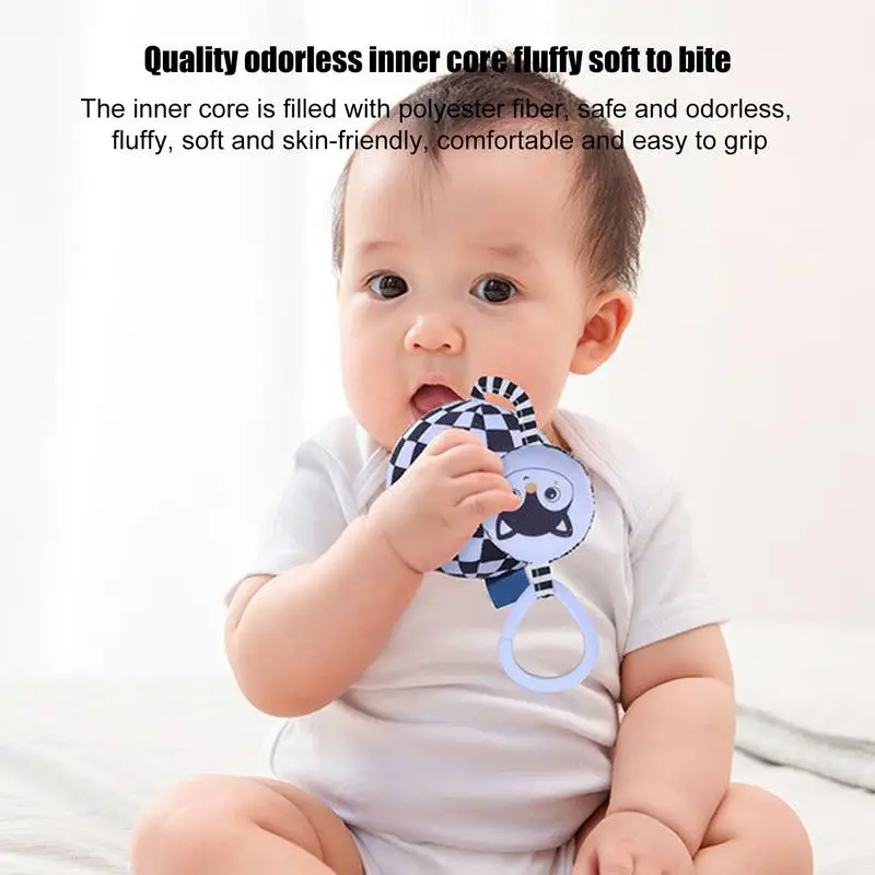 Bassinet Arch Toy Early Childhood Tracking Ball Toy Adjustable Hearing and Vision Training Crib Ball Toy Stroller Attachment Toy