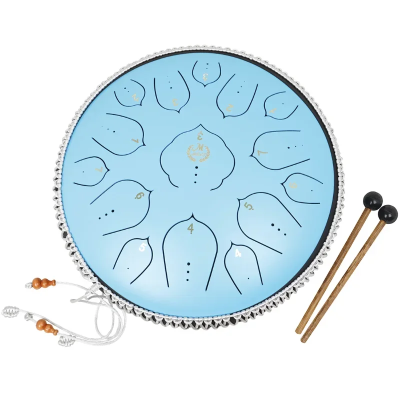 Disco de mão de grau profissional, tambor etéreo de 15 tons de 14 polegadas, chave D, tambor de língua de aço, tambor de sânscrito, esqueça, preocupação