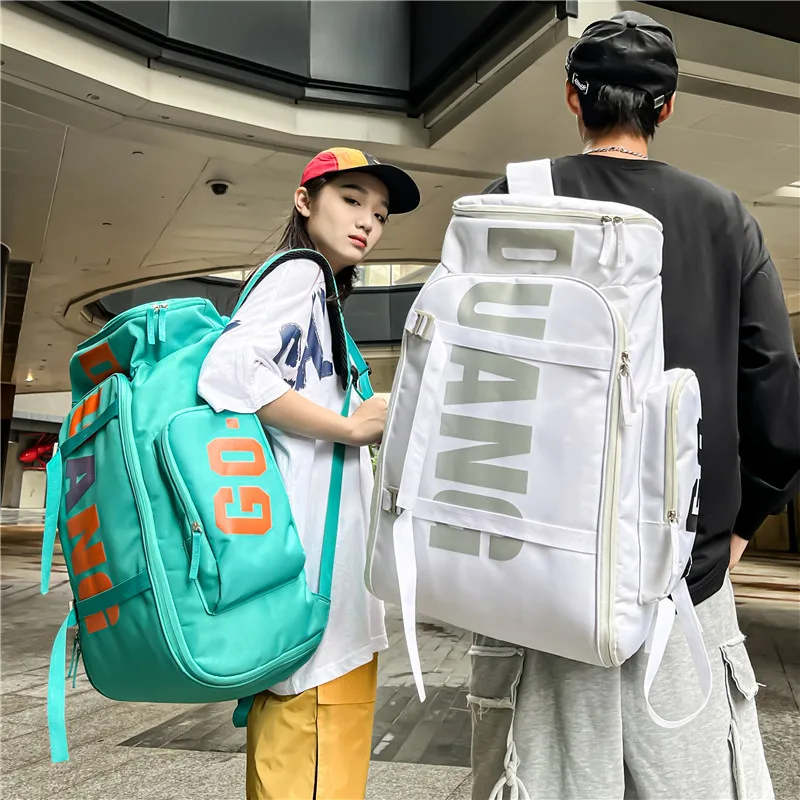 

Men's Backpack Large Capacity Outdoor Sports Training Skiing Bag Dry Wet Separation Fitness Backpack Travel Rucksack Bags