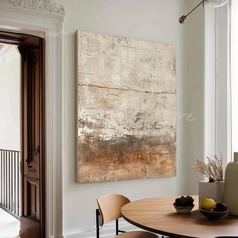 Modern Abstract Oil Painting 100% Handmade Warm Color Thick Paint on Canvas Wall Art Picture Decor Living Room Home Image Mural