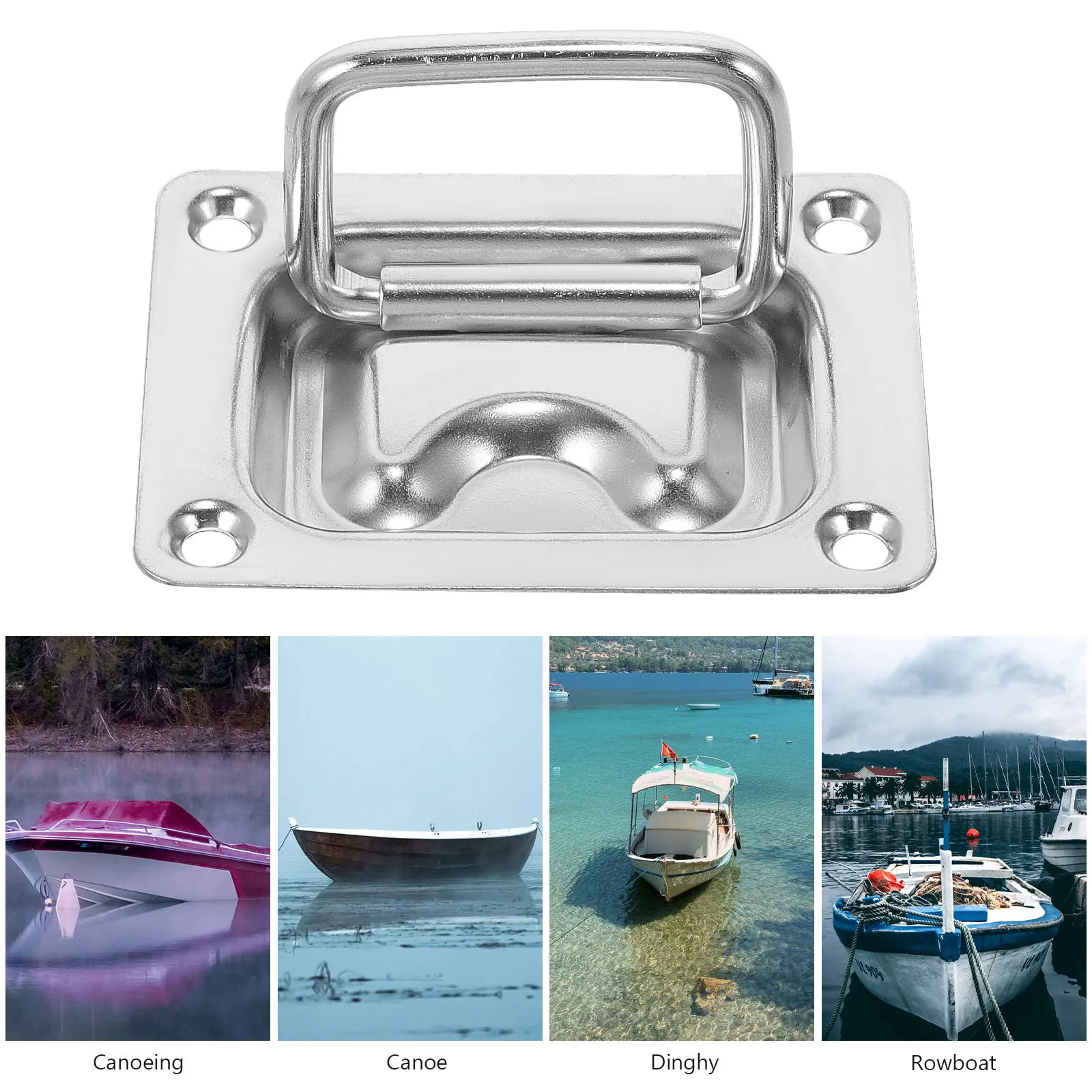 قارب من الفولاذ المقاوم للصدأ يفقس سحب الثقيلة البحرية الصف سطح السفينة مقبض لقوارب الكاياك يخت قارب الصيد الاستخدام في الهواء الطلق مقاوم للماء #2