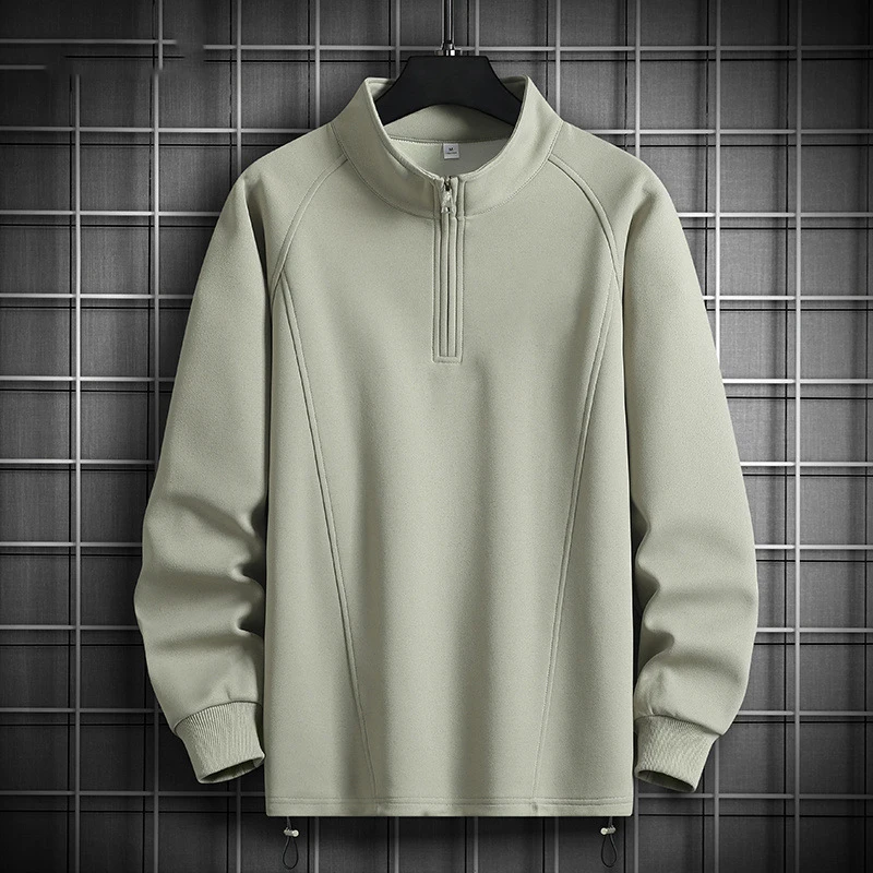 8XL Plus Size Stand Collar Sweatshirts Men Spring Autumn Sweatshirt Fashion Casual Pullover Male Big Size 8XL