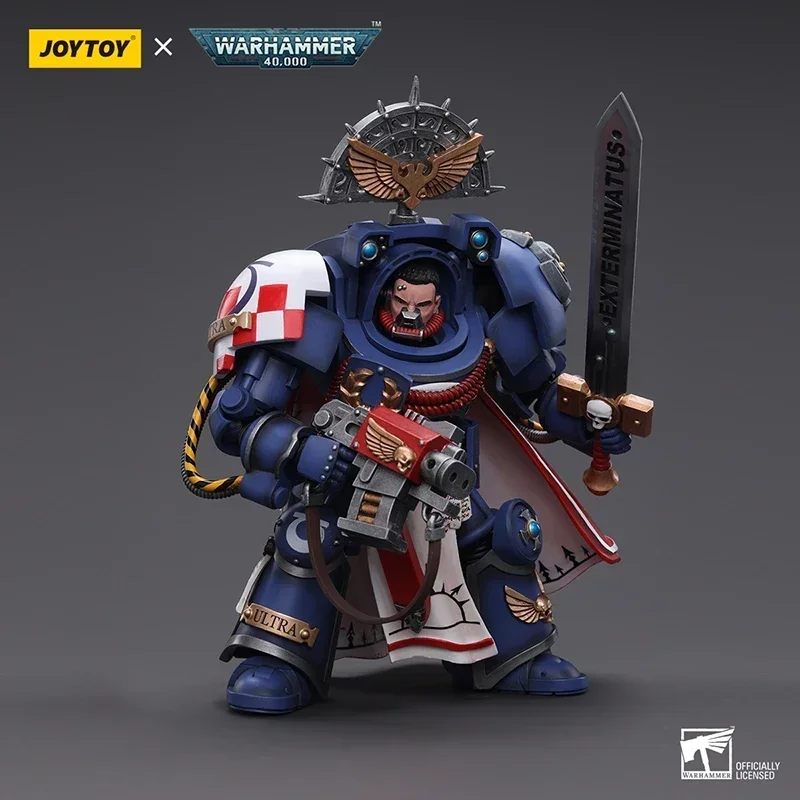 [EM ESTOQUE] JOYTOY Warhammer 40k 1/18 Figuras de ação Ultramarines Terminator Capitão Anime Modelo Coleção Brinquedos militares para jogos