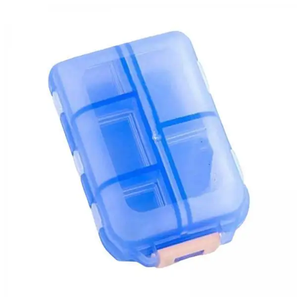 

Compact Pill Dispenser with 10 Compartments for Daily Medication