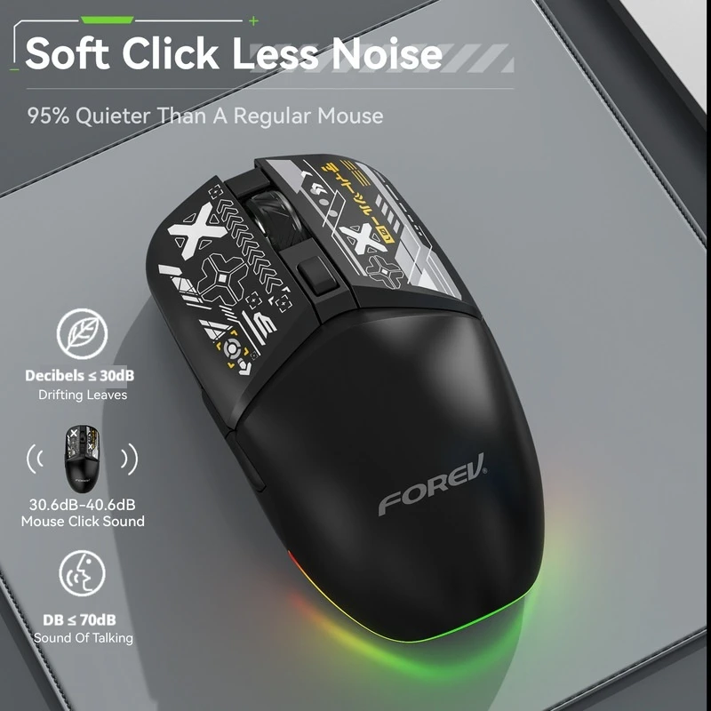 Creative Esports Games Wireless Photoelectricity Mouse Three Modes 2.4ghz 3000dpi Usb Interface Mouse Tablet Laptop Office Games