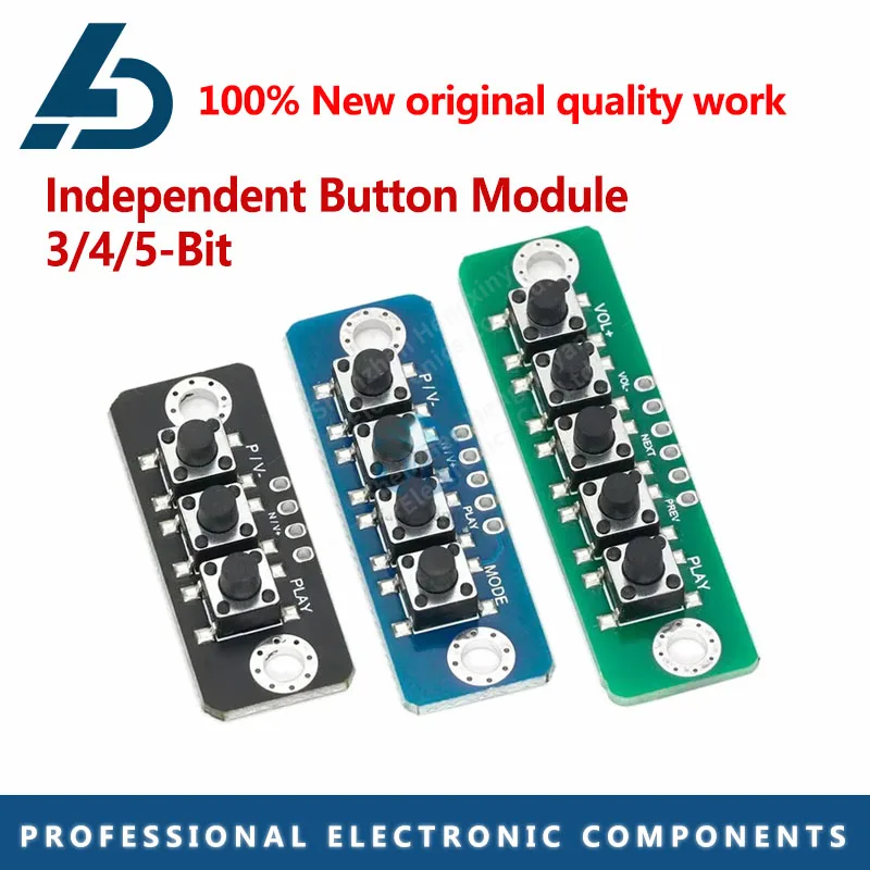 3/4/5-Bit Independent Button Module MCU External Button Module Micro Switch Button Board Bluetooth-compatible Power Amplier