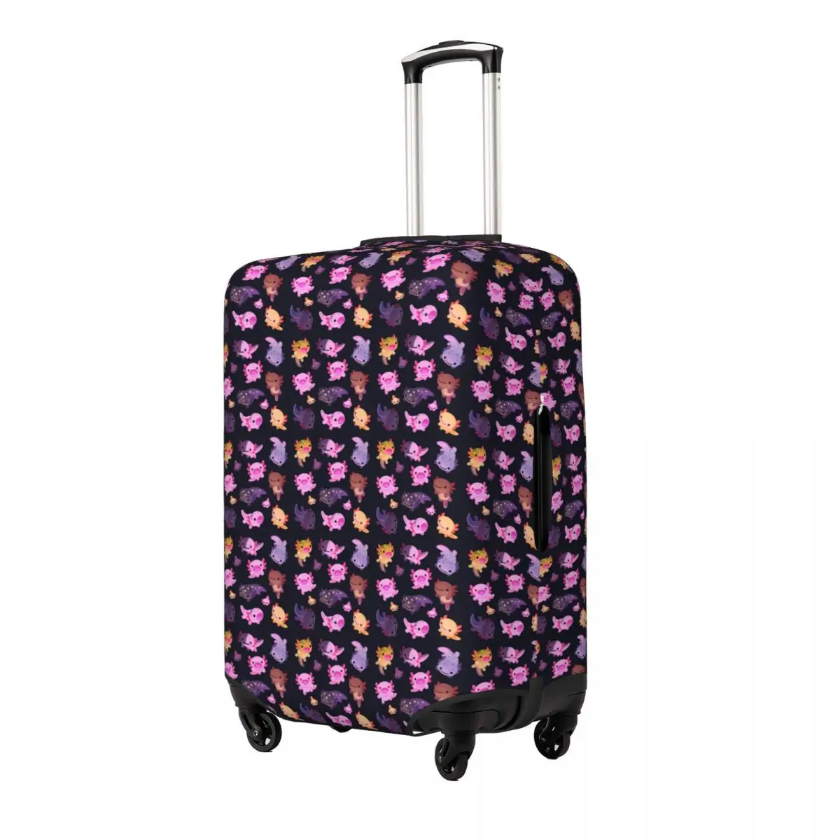 

Happy Axolotl Suitcase Cover Protection Elastic Travel Luggage Protector Covers for 18-32 Inch