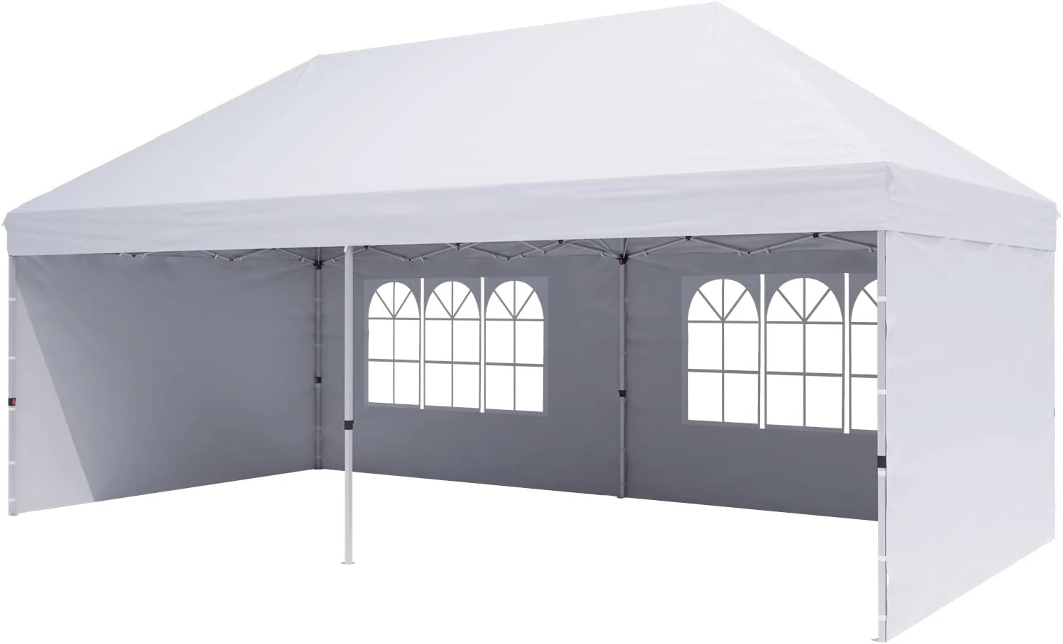 10'X20' Pop Up Canopy Gazebo เต็นท์เชิงพาณิชย์ 4 ผนังด้านข้างที่ถอดออกได้,Stakes X12,เชือก X6 สําหรับ Patio Outdoor Party Events