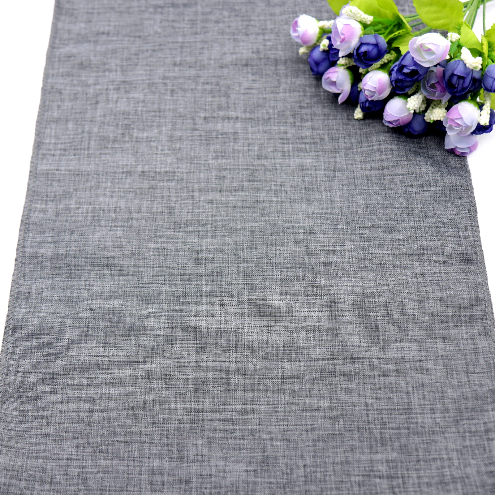 Vintage grey khaki Imitated Jute Linen Table Runner Christmas Wedding Party Table Runners Restaurant Dining Table Decoration