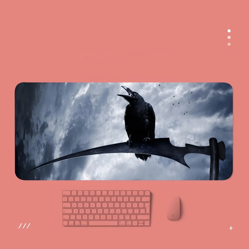 

Crow skull D-dark artes Mousepad Computer Mouse Pad 400x900x5mm Gaming Accessories Mause Keyboard PadKawaii Mice Mausepad