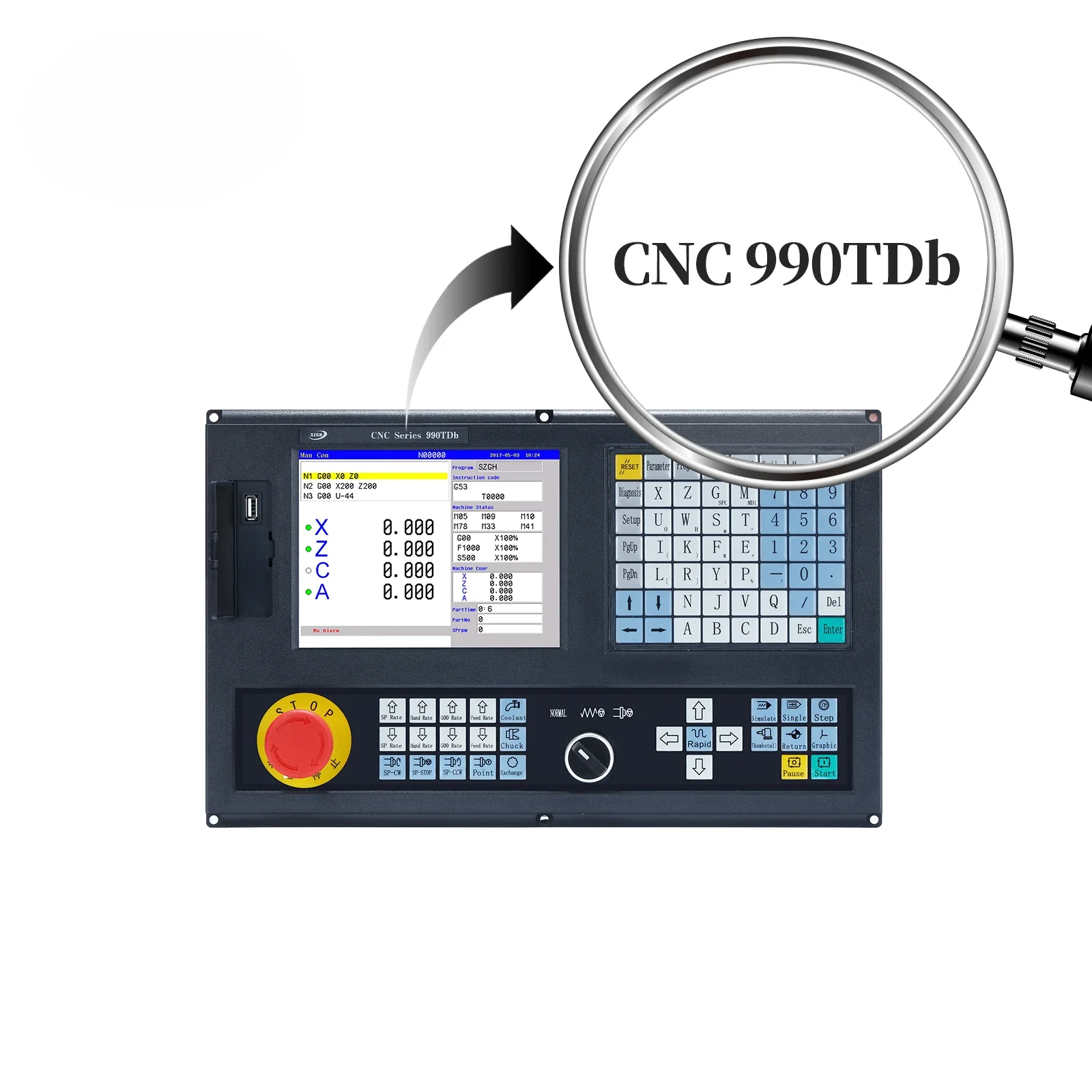 CNC990TDb-3  Lathe Machine CNC Controller CNC Retrofit Kit for Lathe/turning with Auto Tool Changer Function