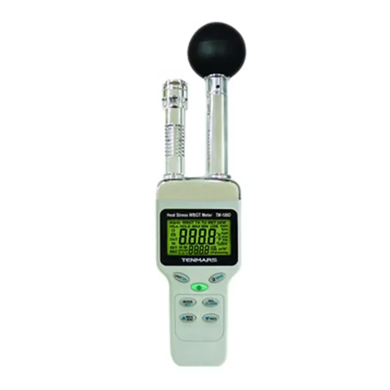 2026 WBGT Meter for Heat Stress Monitoring 0 to 59°C with Data Logger for TENMARS TM-188D TM188D Industrial Environmental