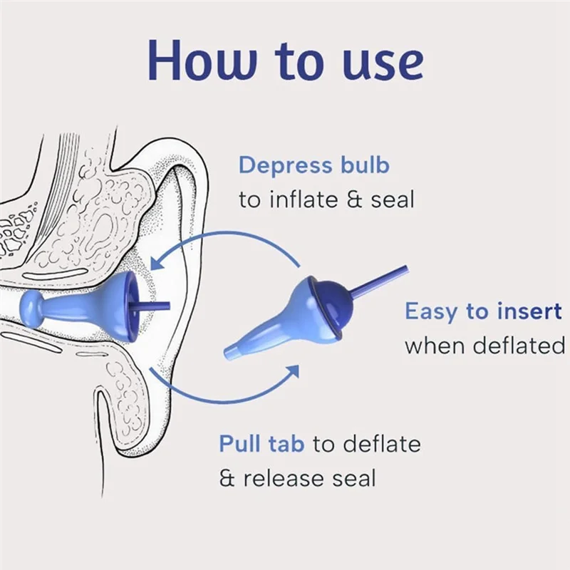 【أضف إلى عربة 】سدادات أذن قابلة للنفخ، سدادة أذن سائلة ذاتية التكيف، سدادات أذن قابلة للنفخ مناسبة لجميع أشكال الأذن