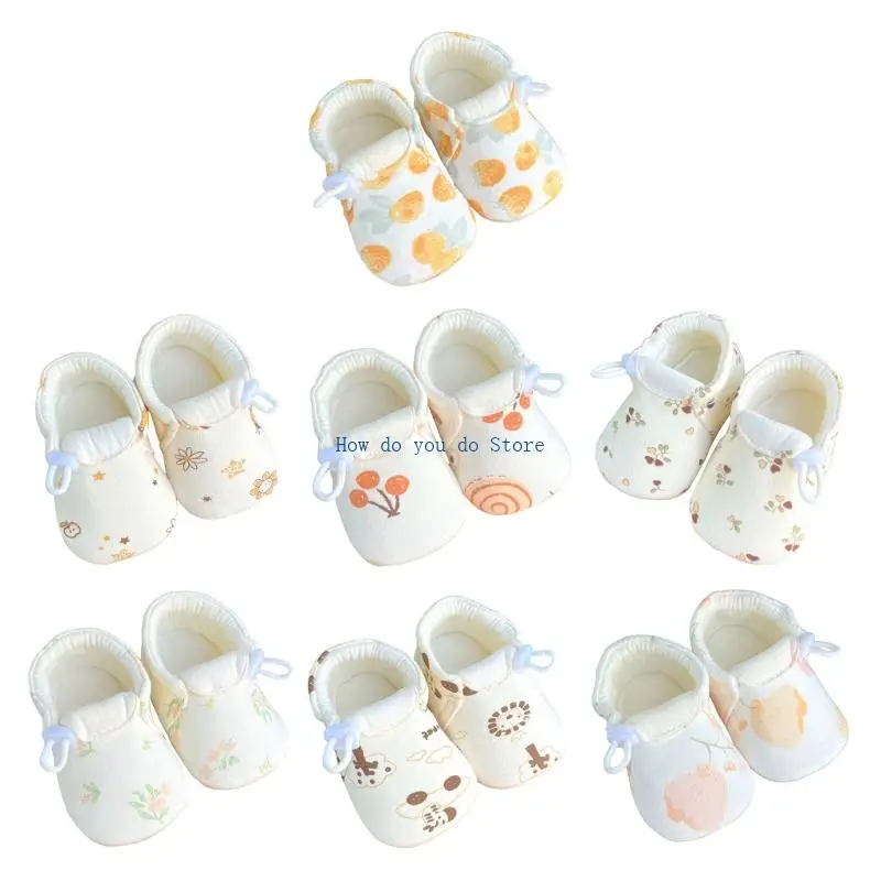 

19QF Baby First Walkers Cotton Shoes Soft Soles Not Slip Designs Multiple Color Option