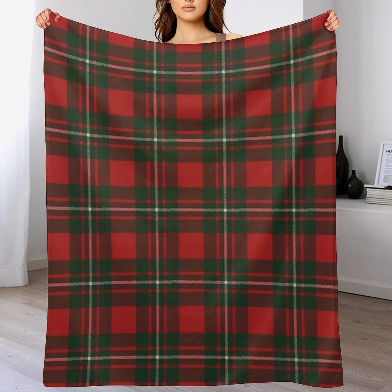

MacGregor Modern Scottish Tartan Throw Blanket Machine Washable Soft Warm Blanket