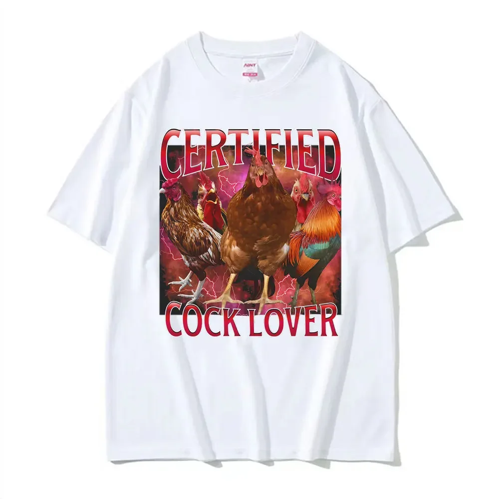 Tee New Arrival Mens Clothes Shirt Homme T-Shirts Men Tshirt for Men Ropa Hombre Funny Meme 90s Certified Cock Lover Merch