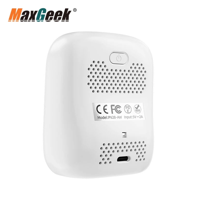 Maxgeek-Monitor recarregável WiFi qualidade do ar, CO2 temperatura e umidade Detector, PV28-AW