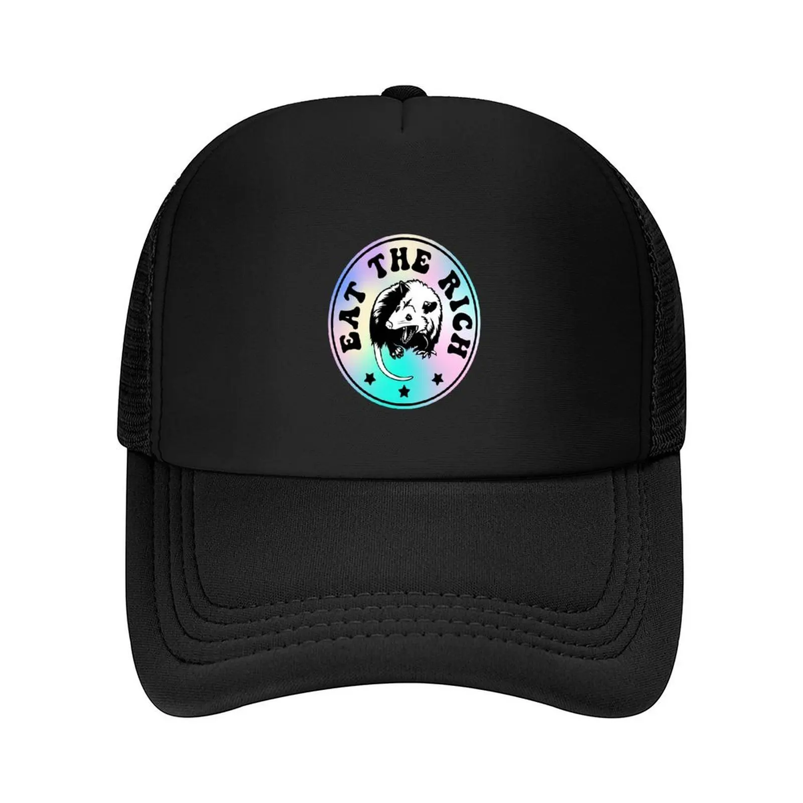 

Eat the Rich Opossum Baseball Cap men's big size hat Beach Bag Military Cap Man hats on offer Women's Beach Men's