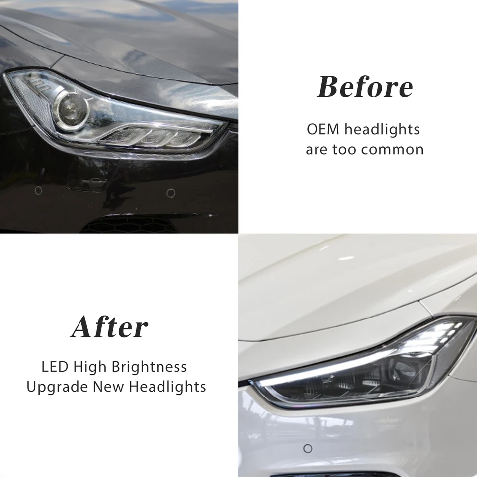 Pair Of Headlamp Lens Covers For Maserati Ghibli 4-Door 2014-2022 – Left+Right Clear