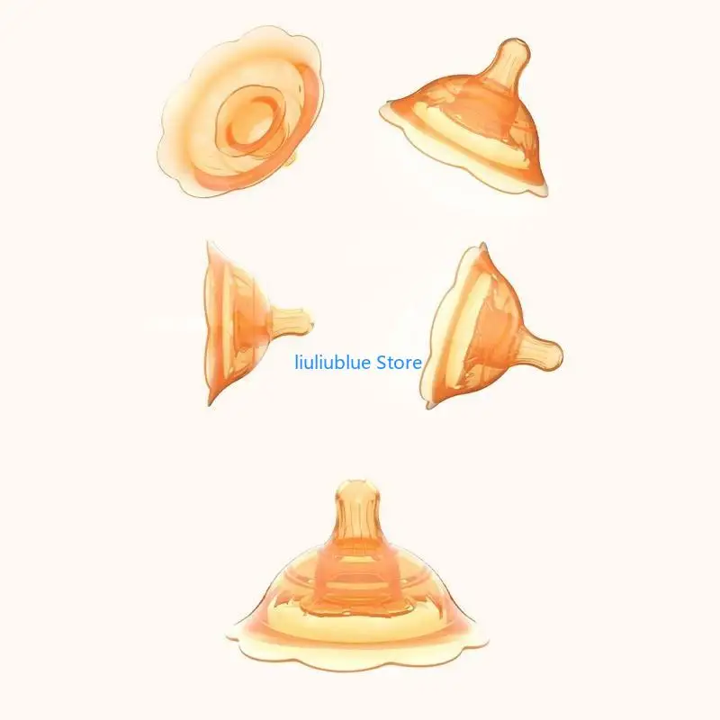 غطاء حلمة من السيليكون، غطاء حلمة ملامس للرضاعة الطبيعية مع حقيبة حمل 62CF