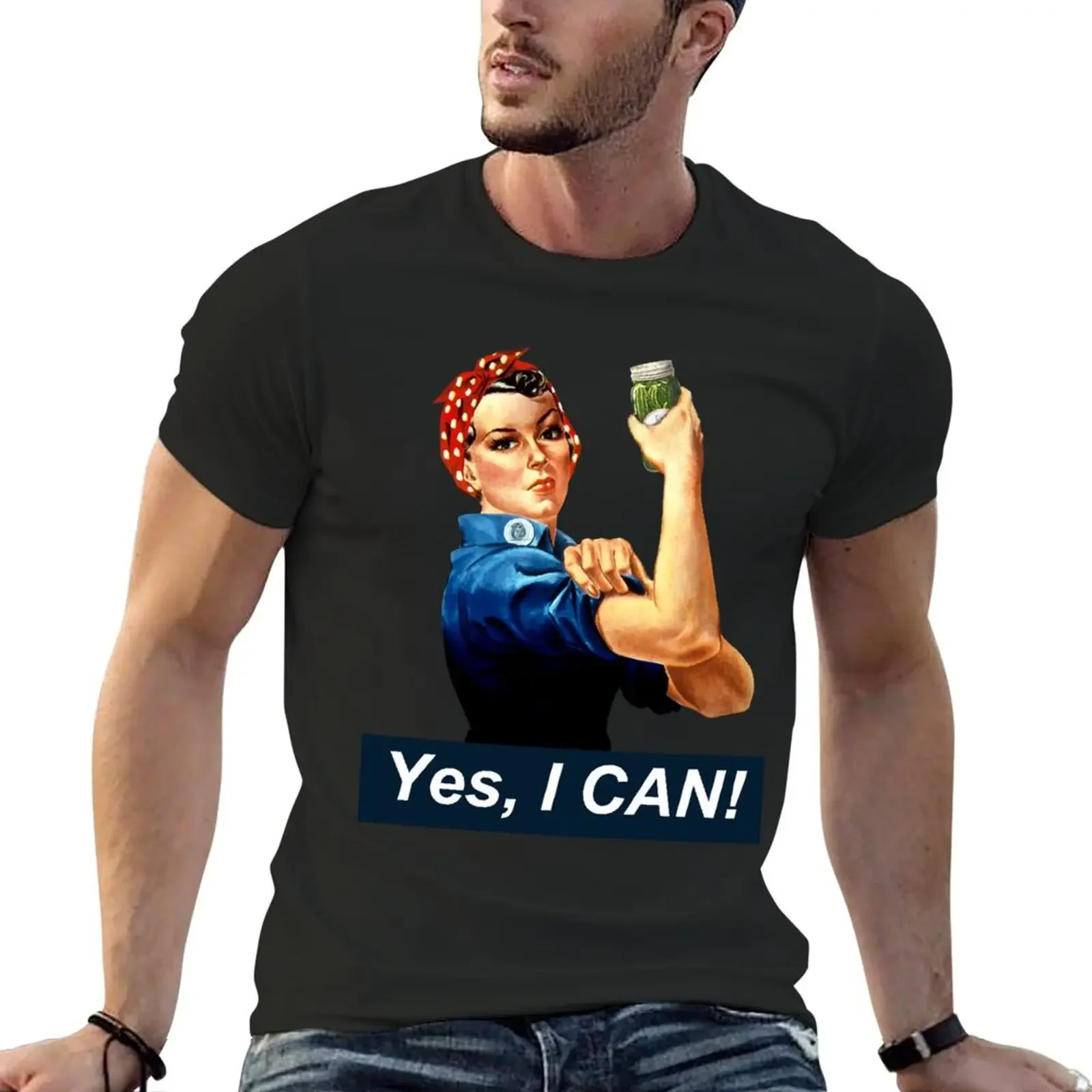 Funny Satire Rosie the Riveter Canning Yes I CAN T-Shirt cute clothes vintage clothes mens vintage t shirts