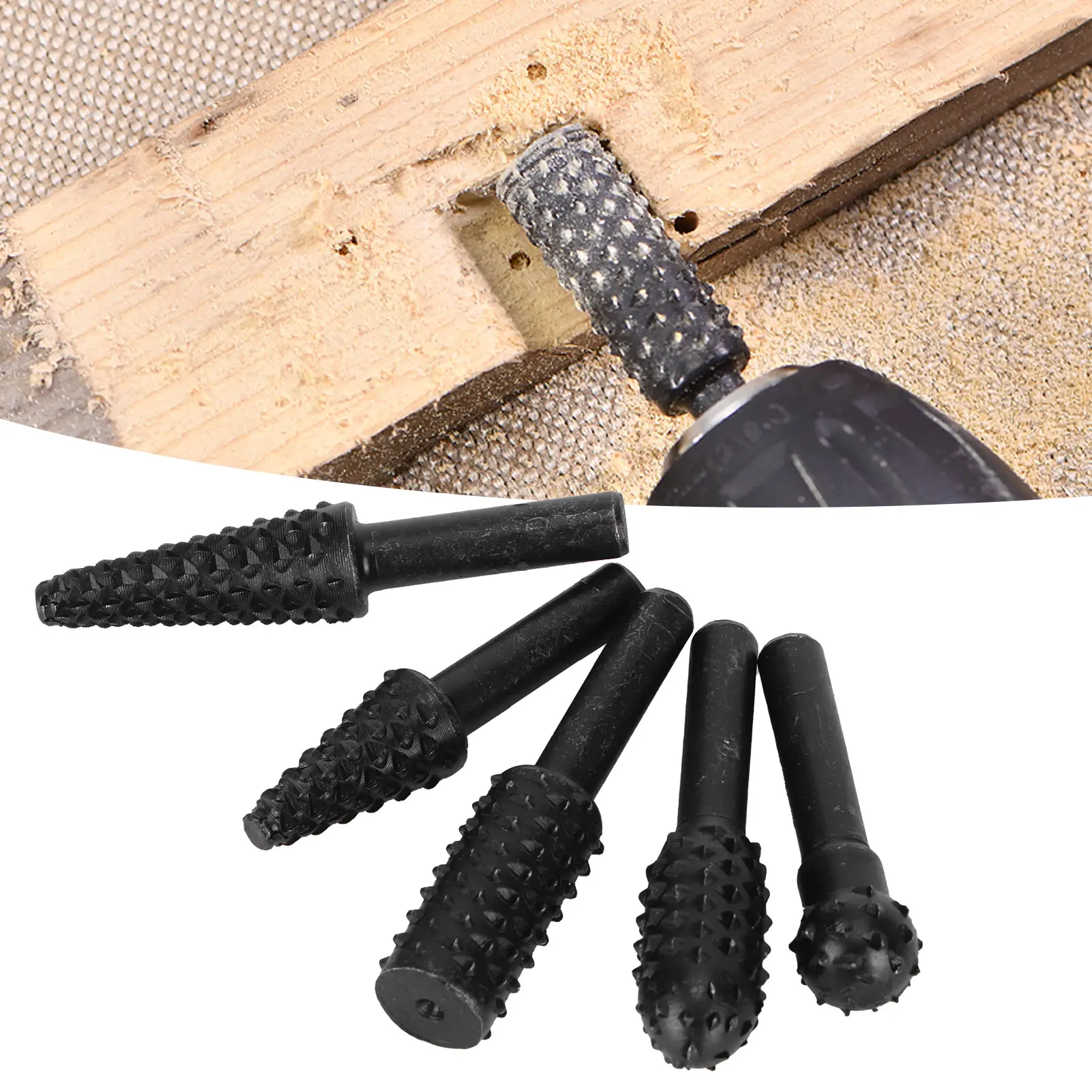 5 peças conjunto de arquivo de escultura em madeira rasp carpintaria em forma especial rotativa em relevo cabeça moagem
